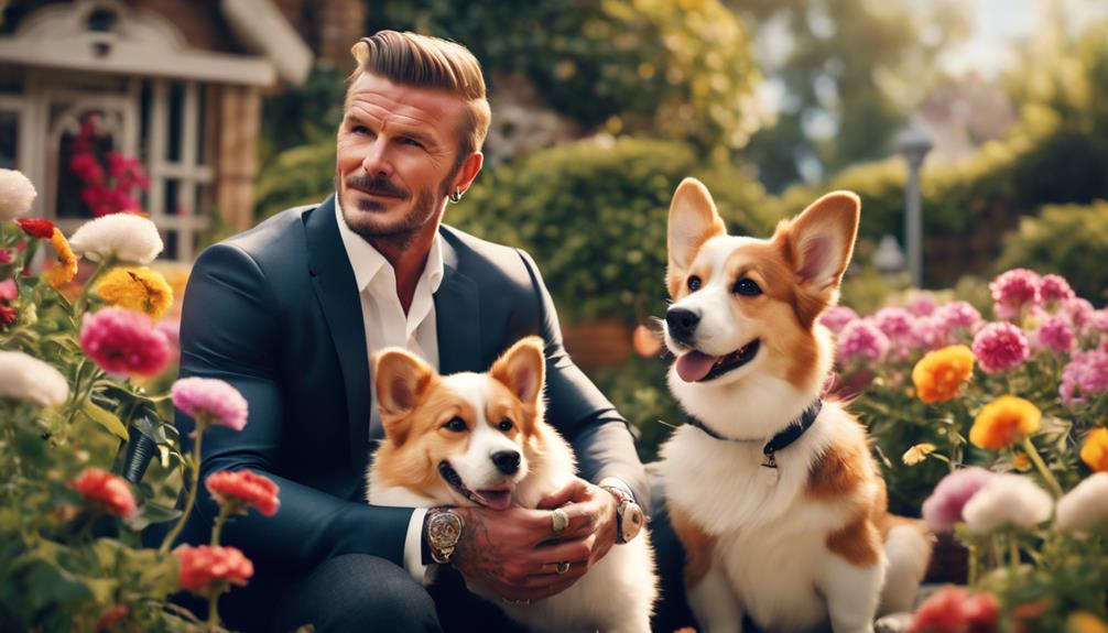 david beckham s cute corgis