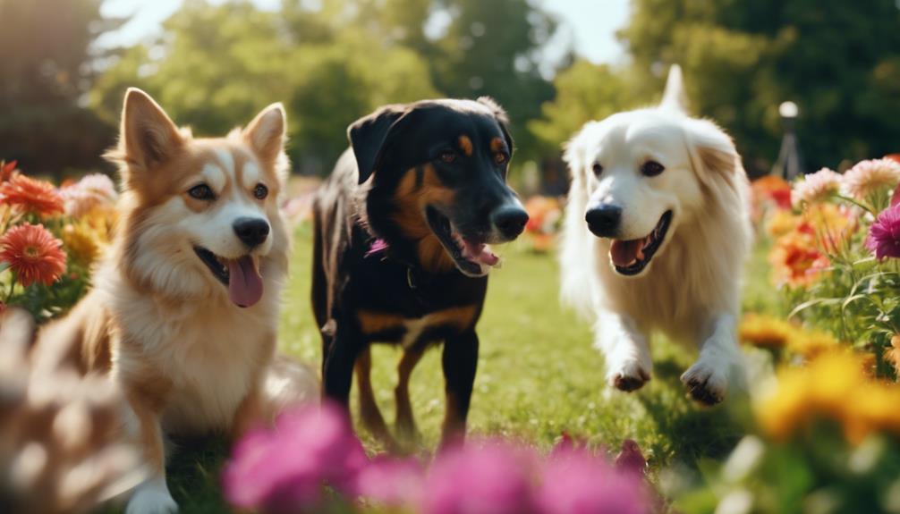 dog interaction and playtime