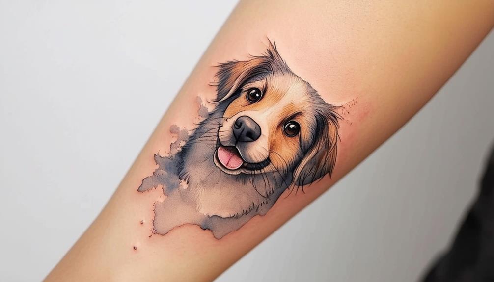 adorable canine ink design