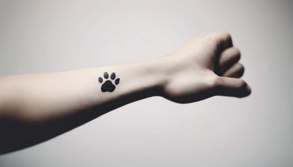 adorable paw print tattoos