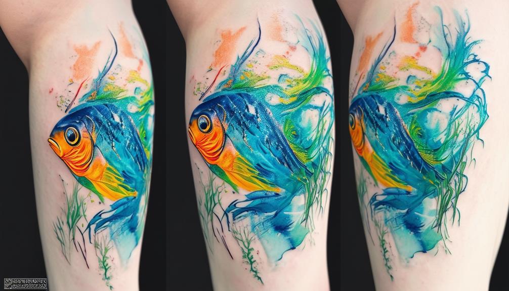 artistic fish tattoo design