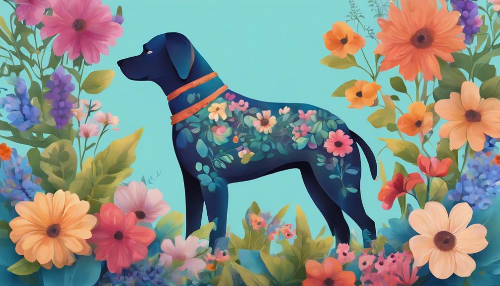 floral inspired dog tattoos