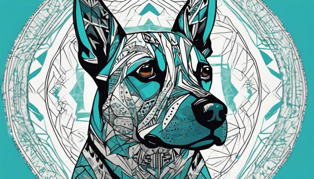 mesmerizing geometric dog tattoos