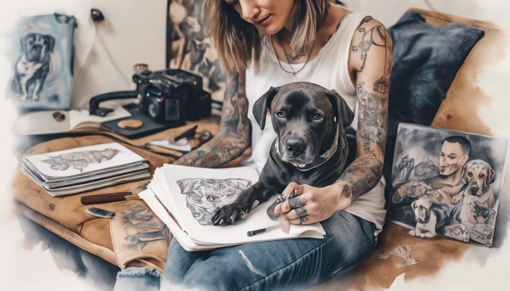 personalized dog tattoos designs