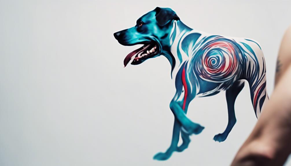 unique abstract dog tattoos